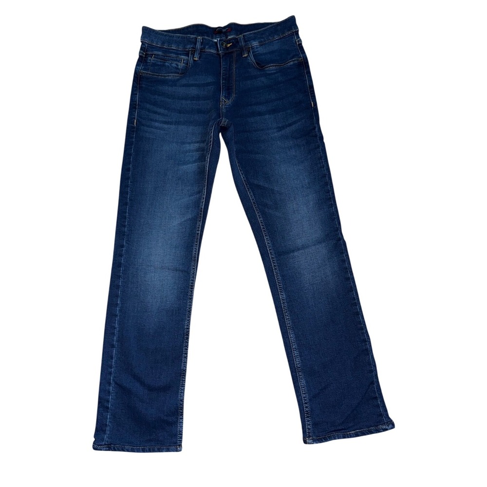 LOUIS PHILIPPE JEANS Dark Wash Straight Jeans | Stretch Denim | Men's Sz 34